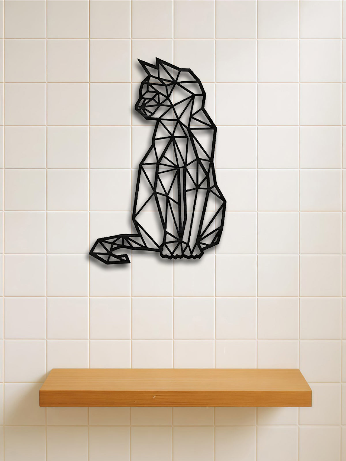 BATH letter decor hung above a bathroom towel rack