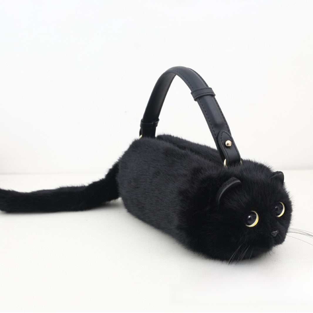 Plush Crossbody Cat Bag