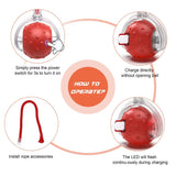 Interactive Cat Toy Ball USB Rechargeable Motion Activated Automatic Ball Waving Tail with Bird Chirp Sound for Indoor Cats