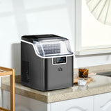 Portable ice maker on kitchen countertop