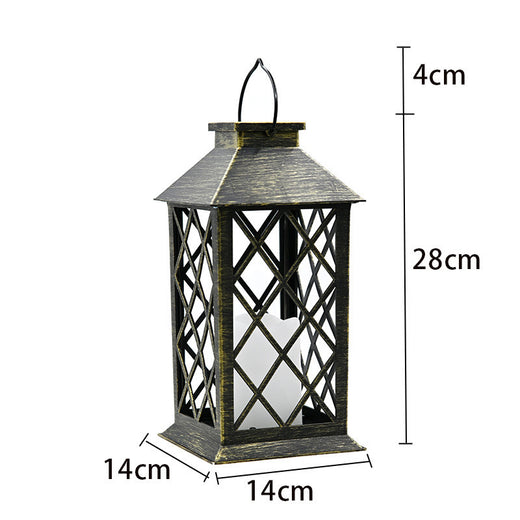 Vintage Solar Powered Candle Lantern for Outdoor Garden