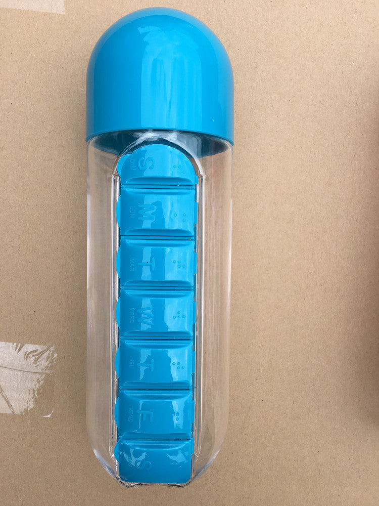 Convenient cup with a medicine container