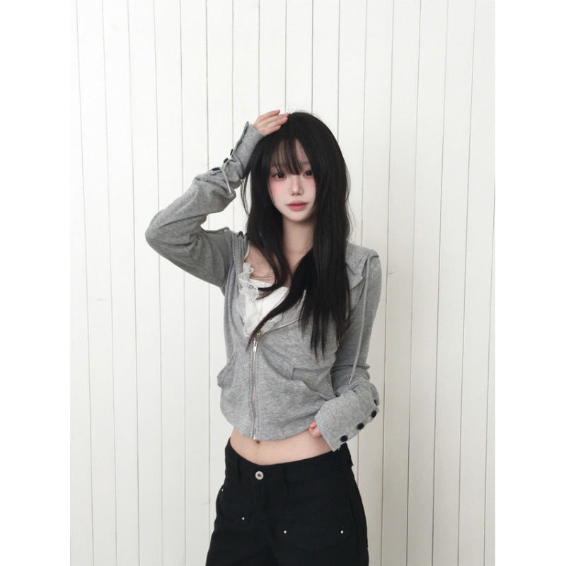 Women's lightweight butterfly sleeve knit sweater with hood, photo 6