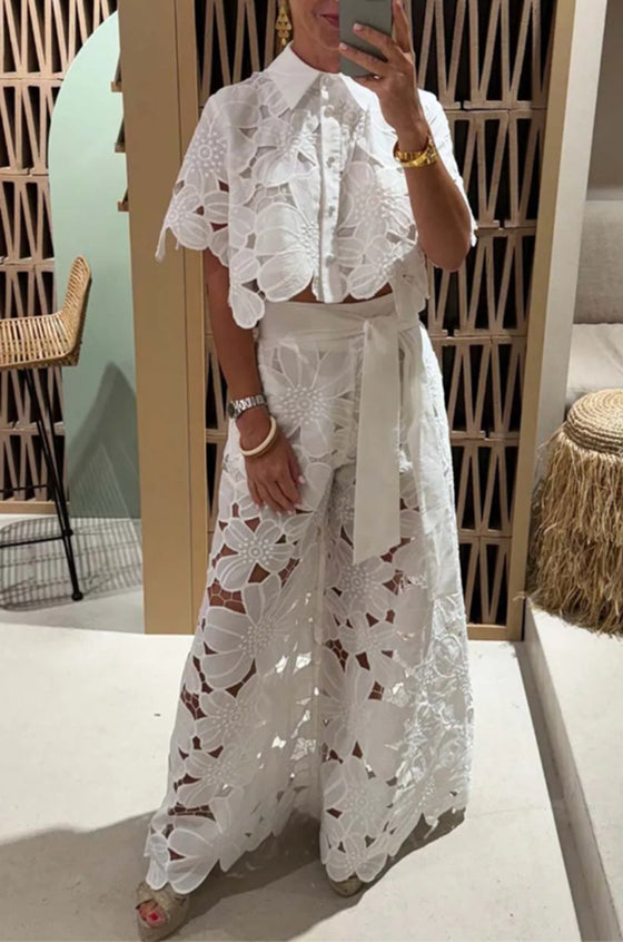 Open-necked sweater, wide-leg pants set Clothing & Accessories product image 6