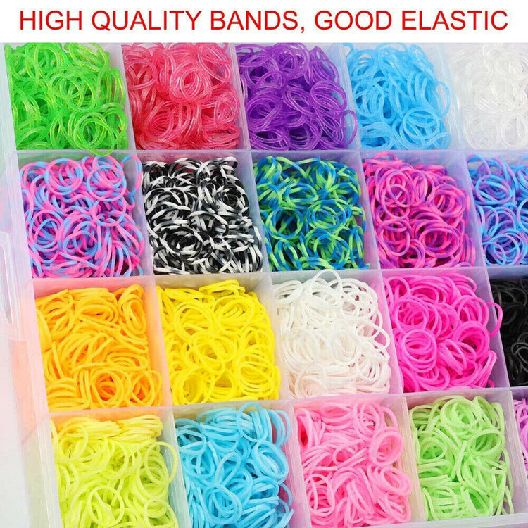 15000PCS Rubber Loom Bands Bracelet Kit