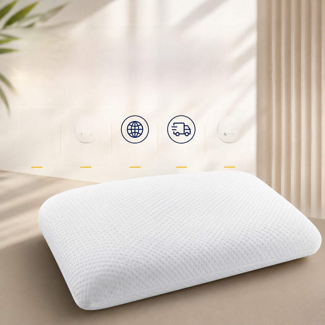 Cooling Gel Memory Foam Pillow Slow Rebound Ergonomic Rectangular Sleeping Pillow with Breathable Cover
