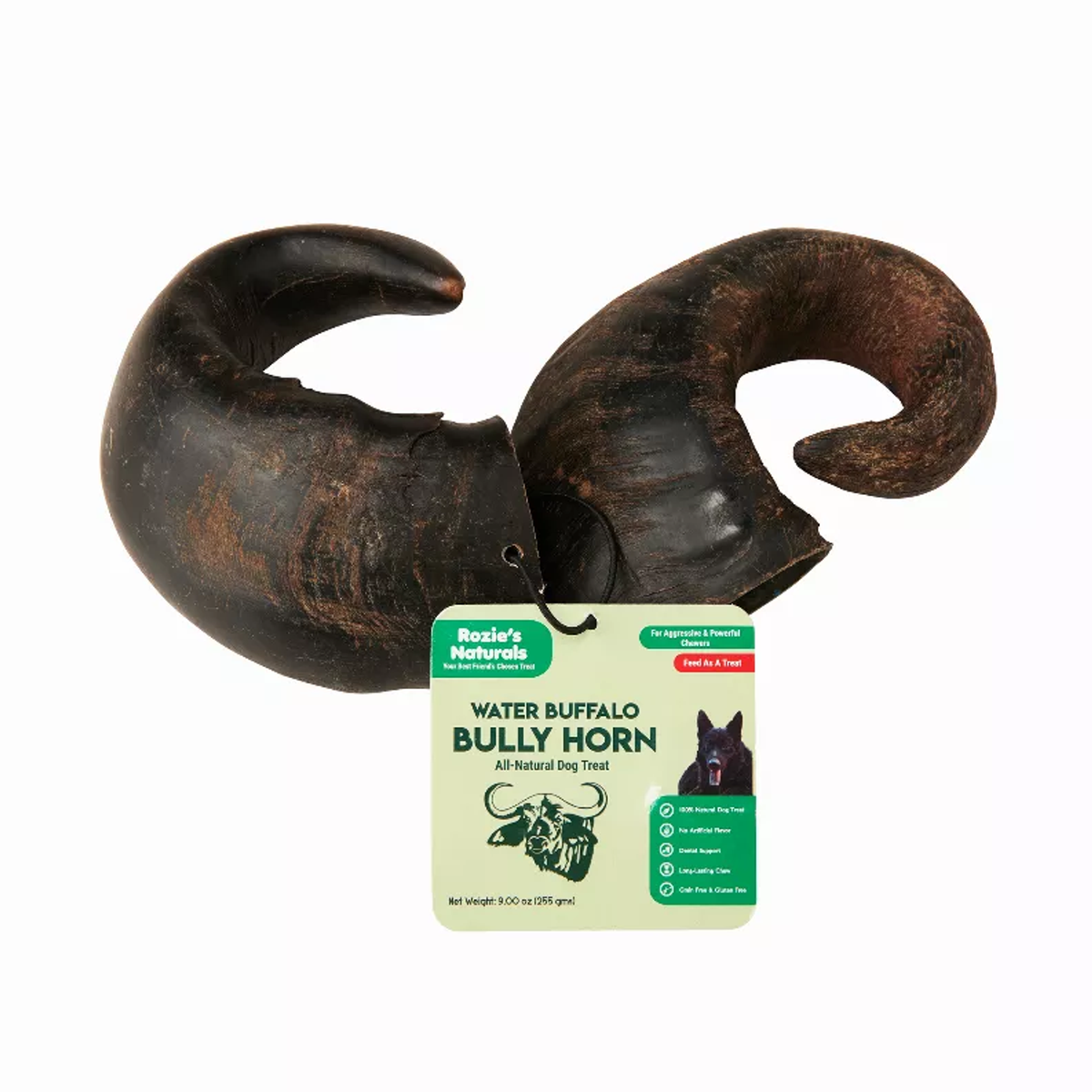 Water Buffalo Horn Dog Chews - 2 Count