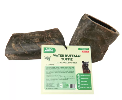 Water Buffalo Horn Tuffie Dog Chew - 2 Count