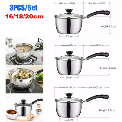 Induction cookware set on kitchen stove lifestyle