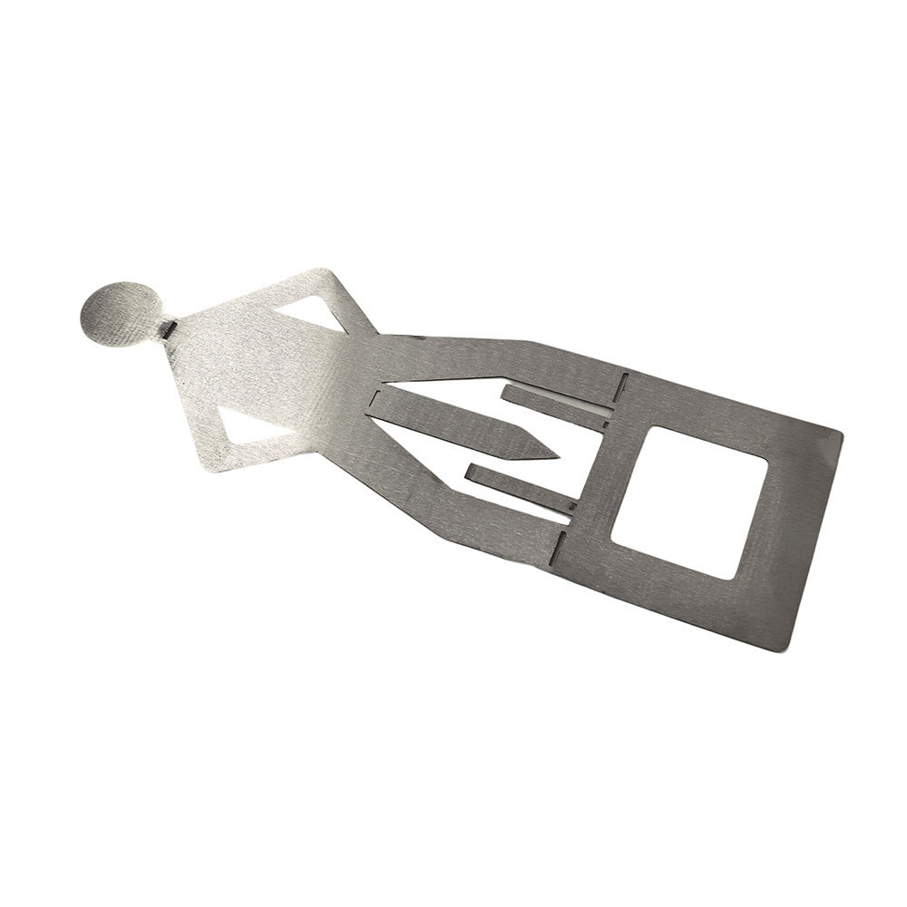 Human-Shaped Stainless Steel BBQ Sausage Holder Grill Rack Outdoor Cooking Tool