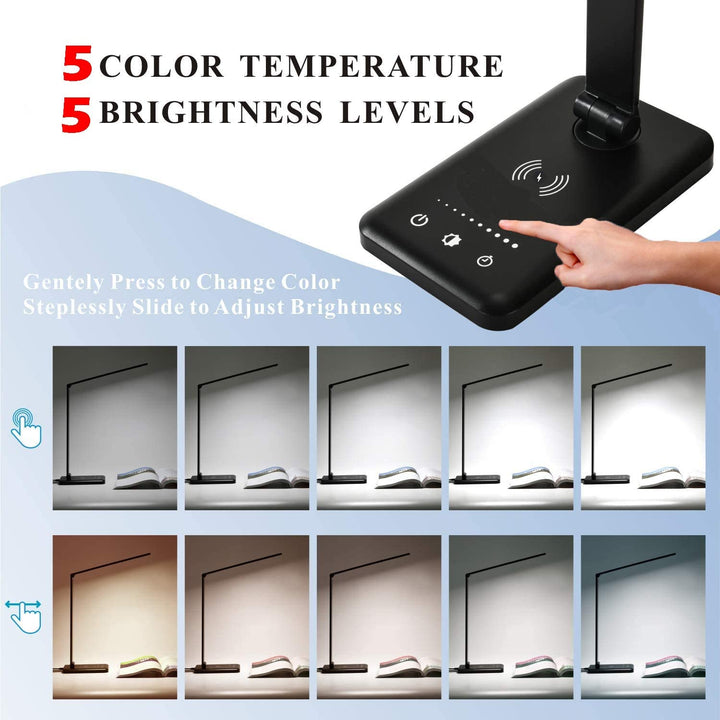 LED flex desk lamp, white colorway