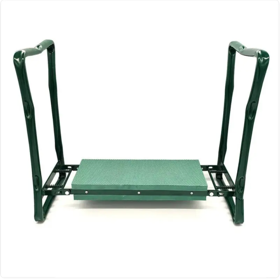 Person sitting using the garden stool
