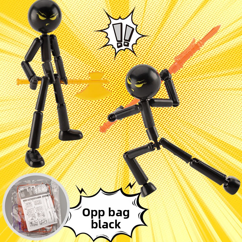 Assembly Stickman Model with Weapons