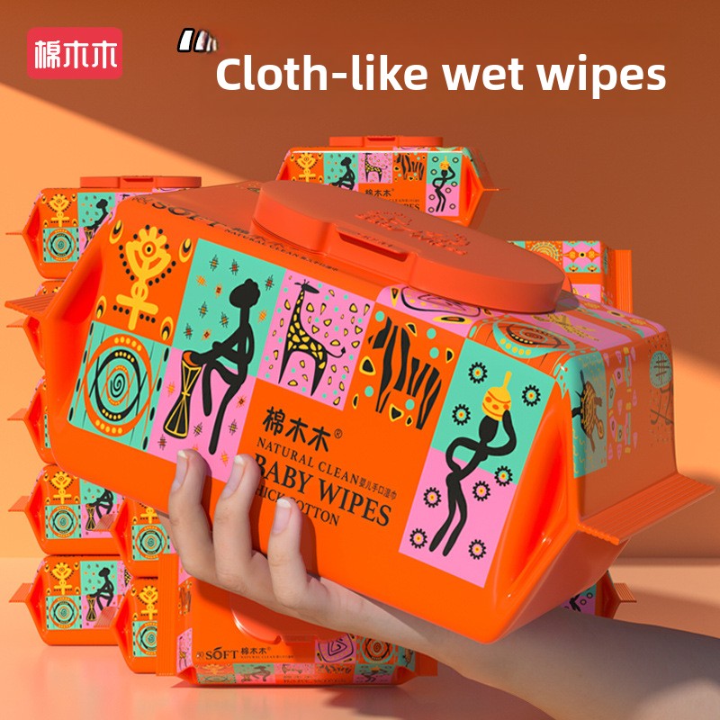 Thick baby wipes in large packages