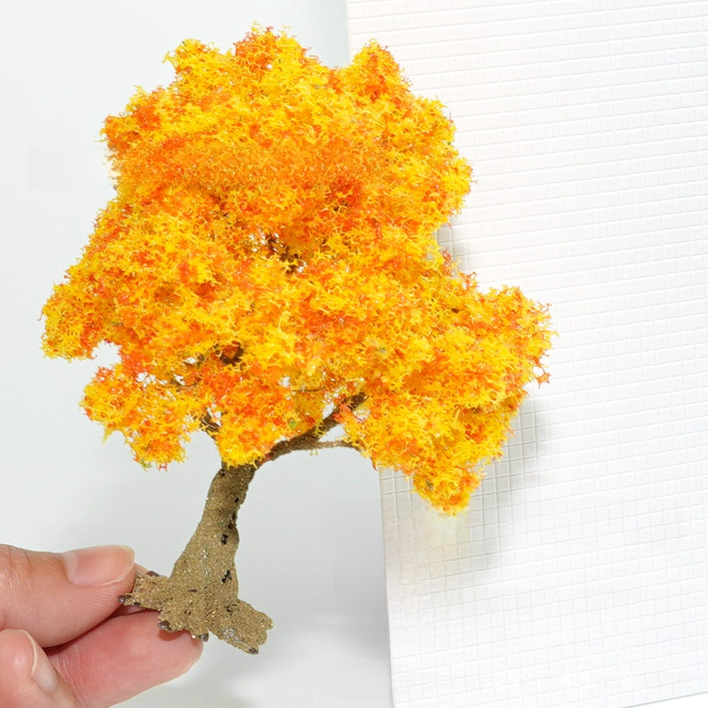 Miniature Model Trees with Base for Diorama