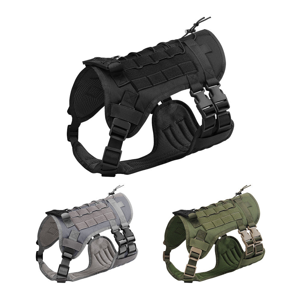 Water-Resistant Oxford Dog Tactical Vest Reflective Adjustable Chest Strap for Medium and Large Dogs