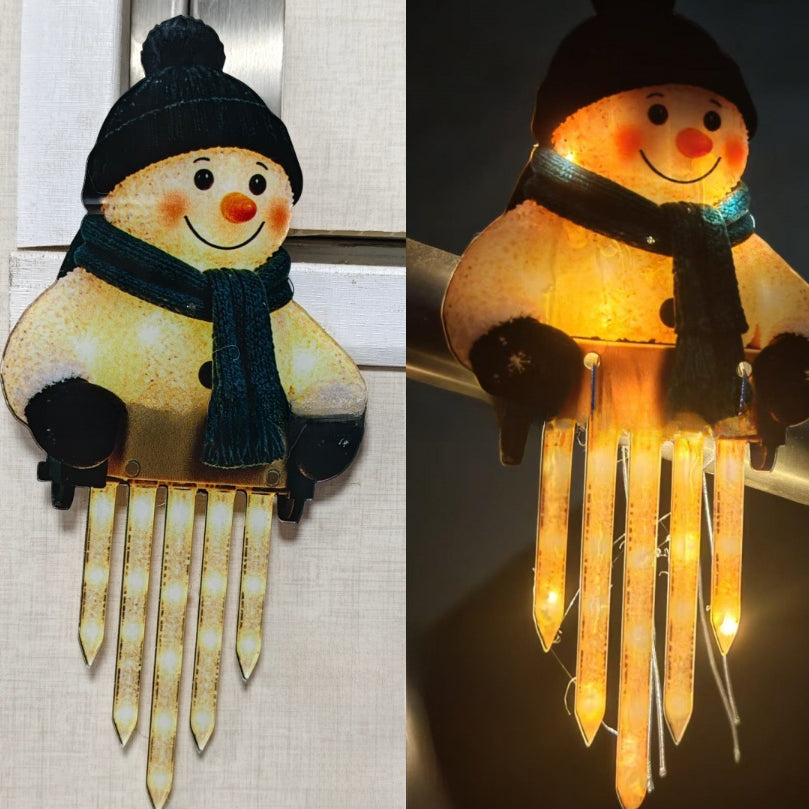 Winter Snowman Santa Icicle String Lights