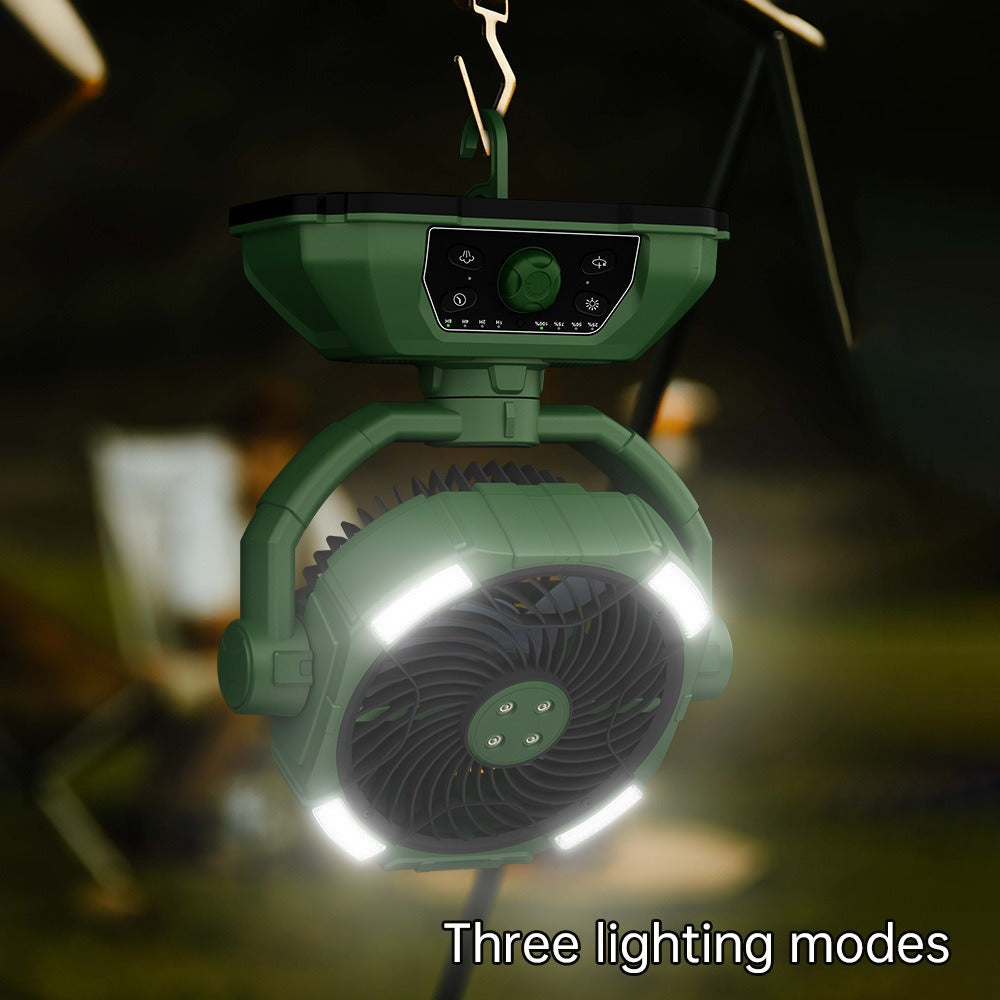 Portable USB Rechargeable Camping Fan with Misting Function