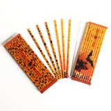 Reusable Plastic Straw Set with Holiday Designs