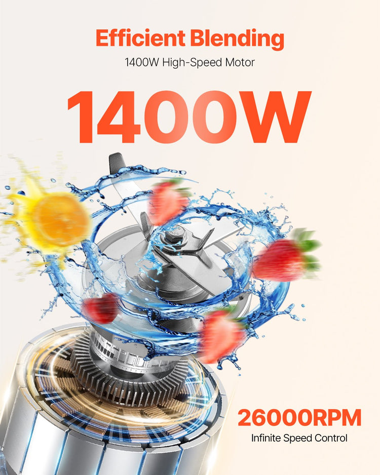1400W high-speed blender speed control panel