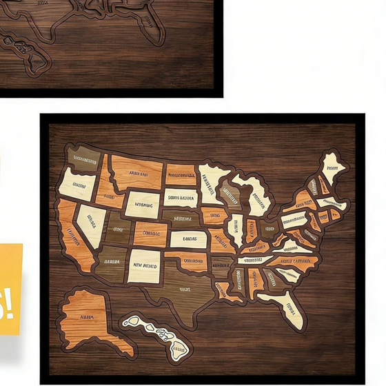 Wooden USA map puzzle, photo 4