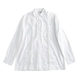 White Patchwork Casual Shirt