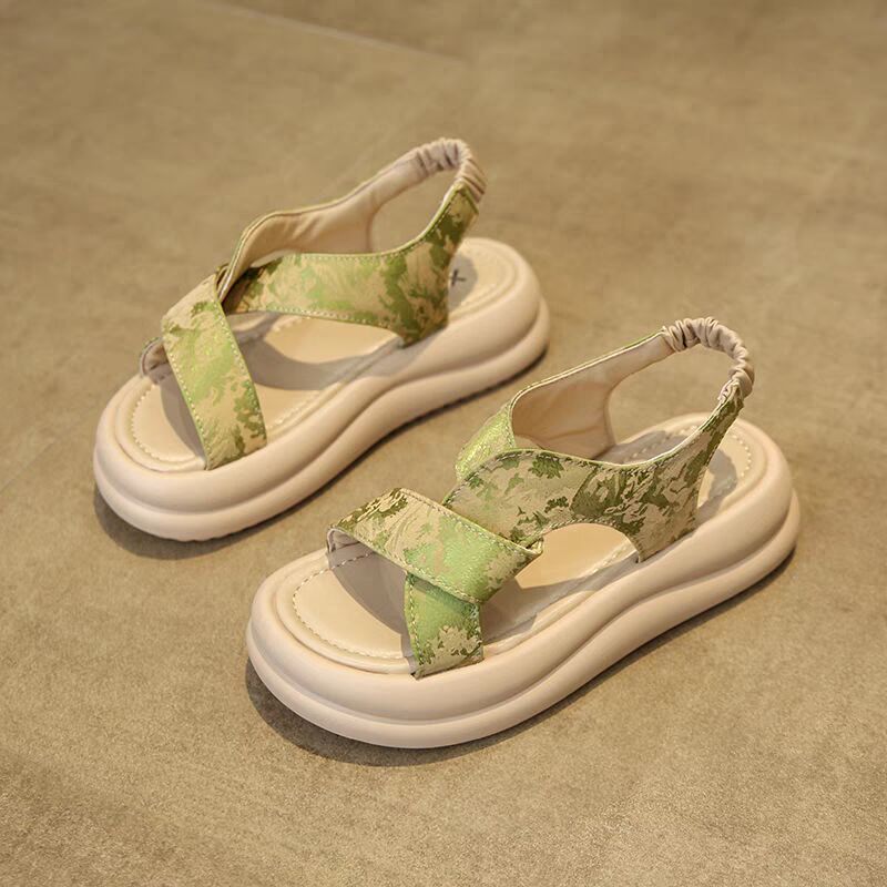 Women's Casual Square Toe Roman Sandals with Thick Sole