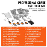 Arbasa 450-Piece Mechanics Tool Set Kit detail close-up