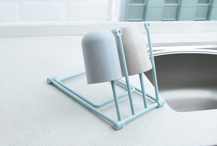 Foldable organizer rack blue color