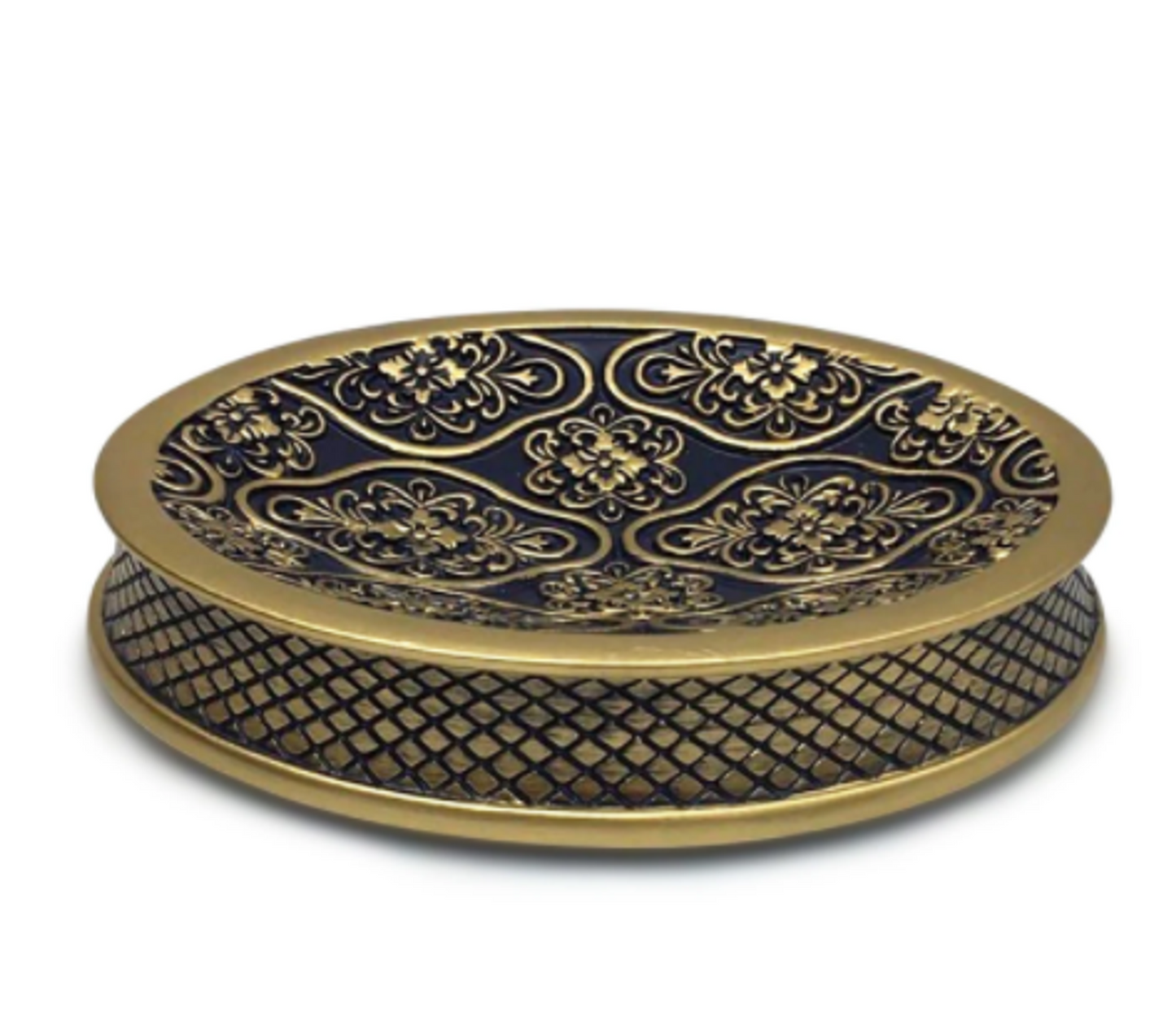 Decorative Soap Dish in Blue and Gold