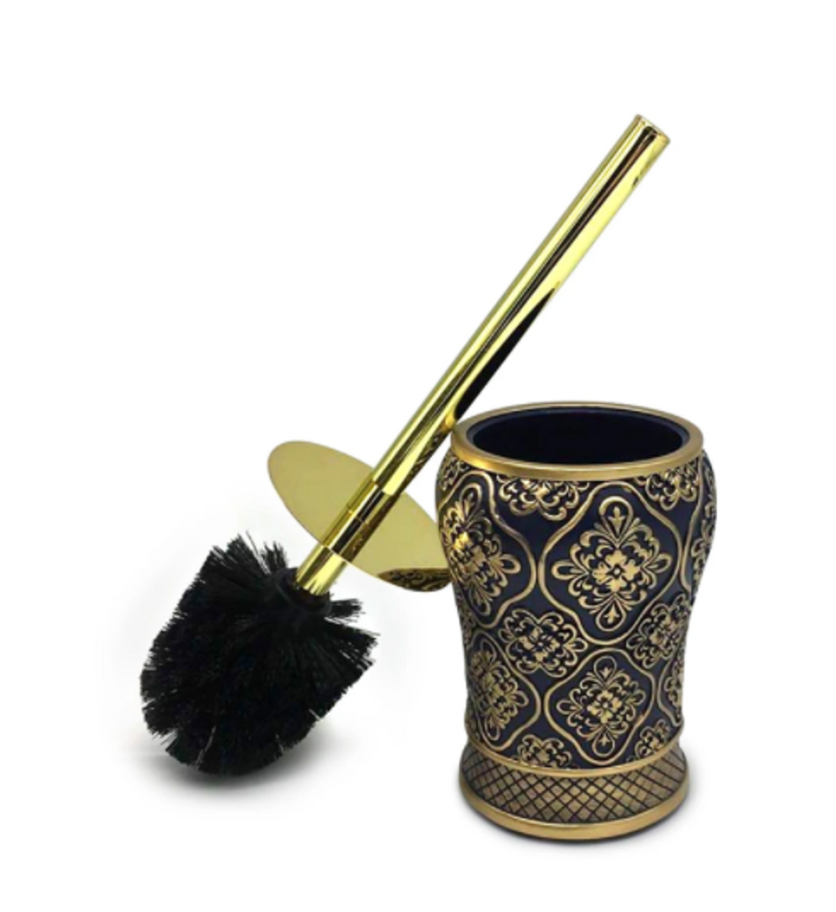 Decorative Toilet Brush in Blue and Gold