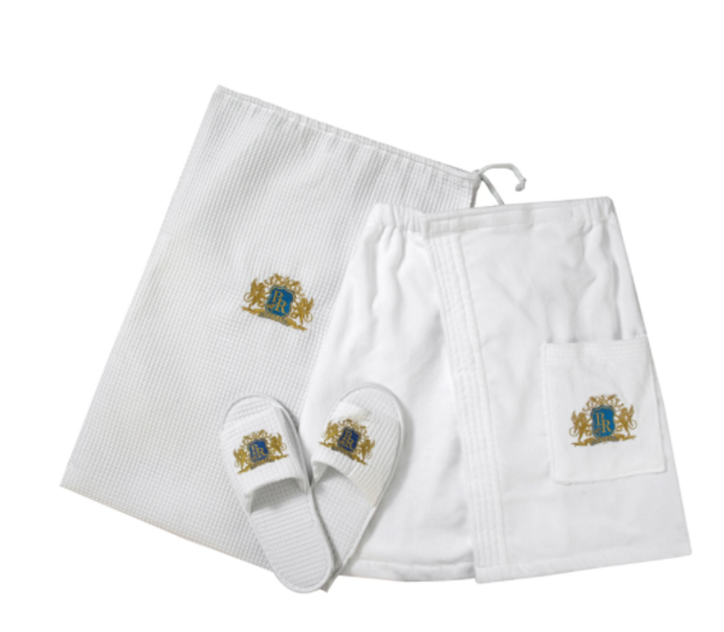 Spa Towel Wrap Kit with Slippers and Travel Bag