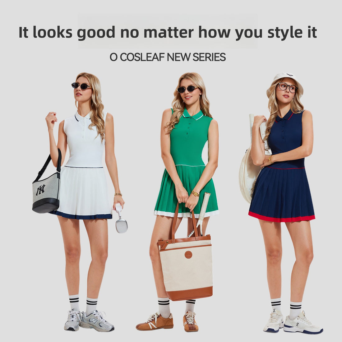 Women's sleeveless top and pleated skirt sports set, photo 4