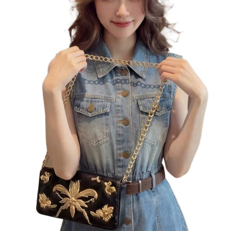 Sleeveless Denim Dress