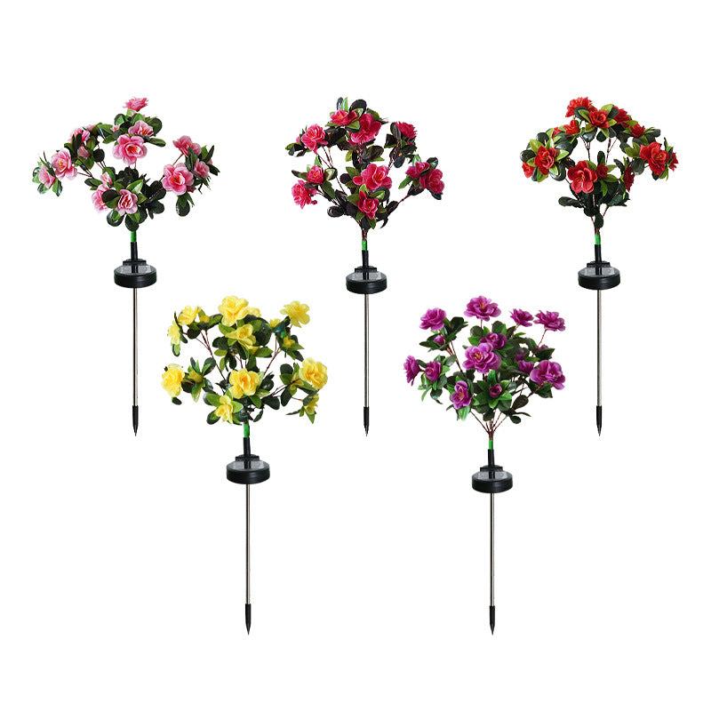 Solar Powered Azalea Flower Garden Light