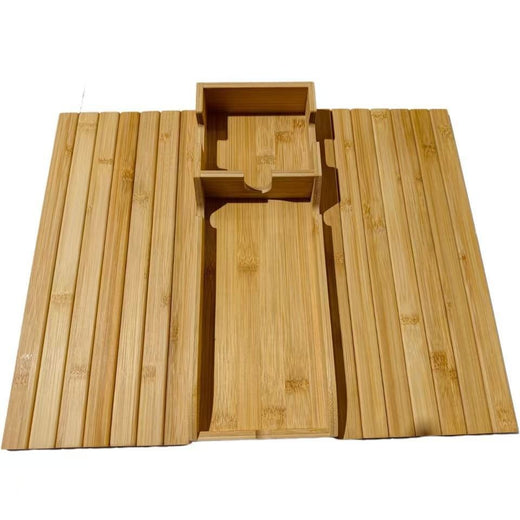 Wooden sofa with magnetic detachable tray