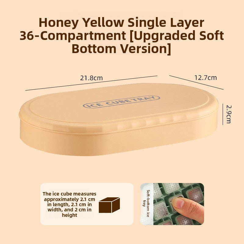 Silicone Ice Cube Tray with Soft Bottom