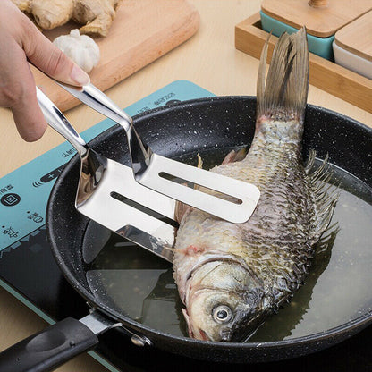 Stainless Steel BBQ Food Tongs Clip
