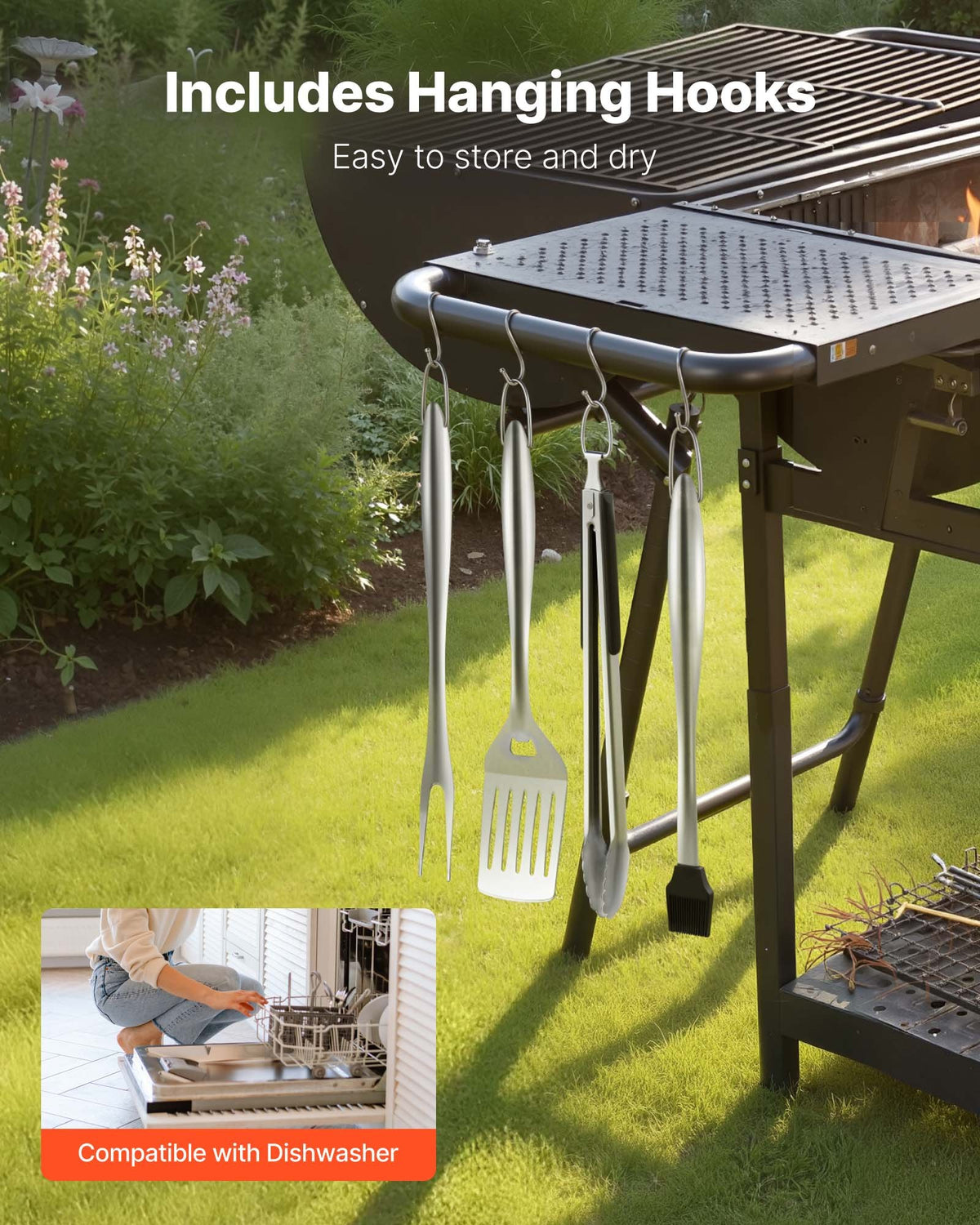 4PCS Stainless Steel BBQ Grill Tool Set
