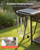 BBQ tools used while grilling over open flame