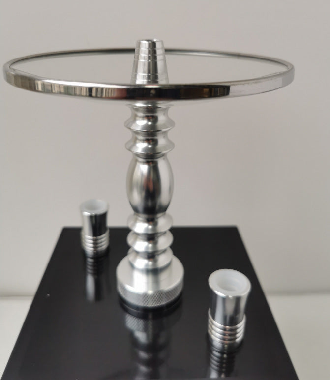 Double Leather Tube Square Spot Cube Acrylic Hookah