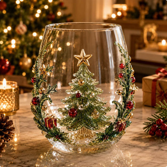 Christmas Glass Art Cups Glass Cups Egg Cups product image 4