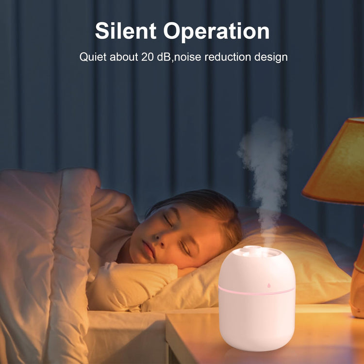 Portable mini USB cool mist humidifier top-fill cap