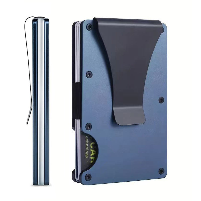 Ultra-Thin Aluminum RFID Blocking Metal Card Holder Case for Men
