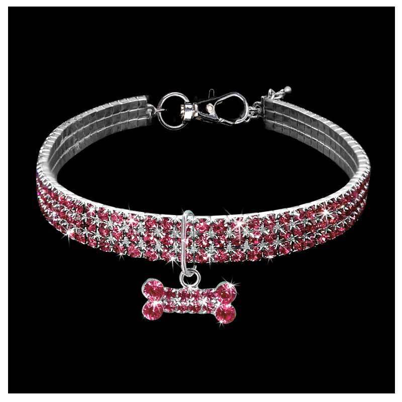 Rhinestone Crystal Adjustable Pet Collar