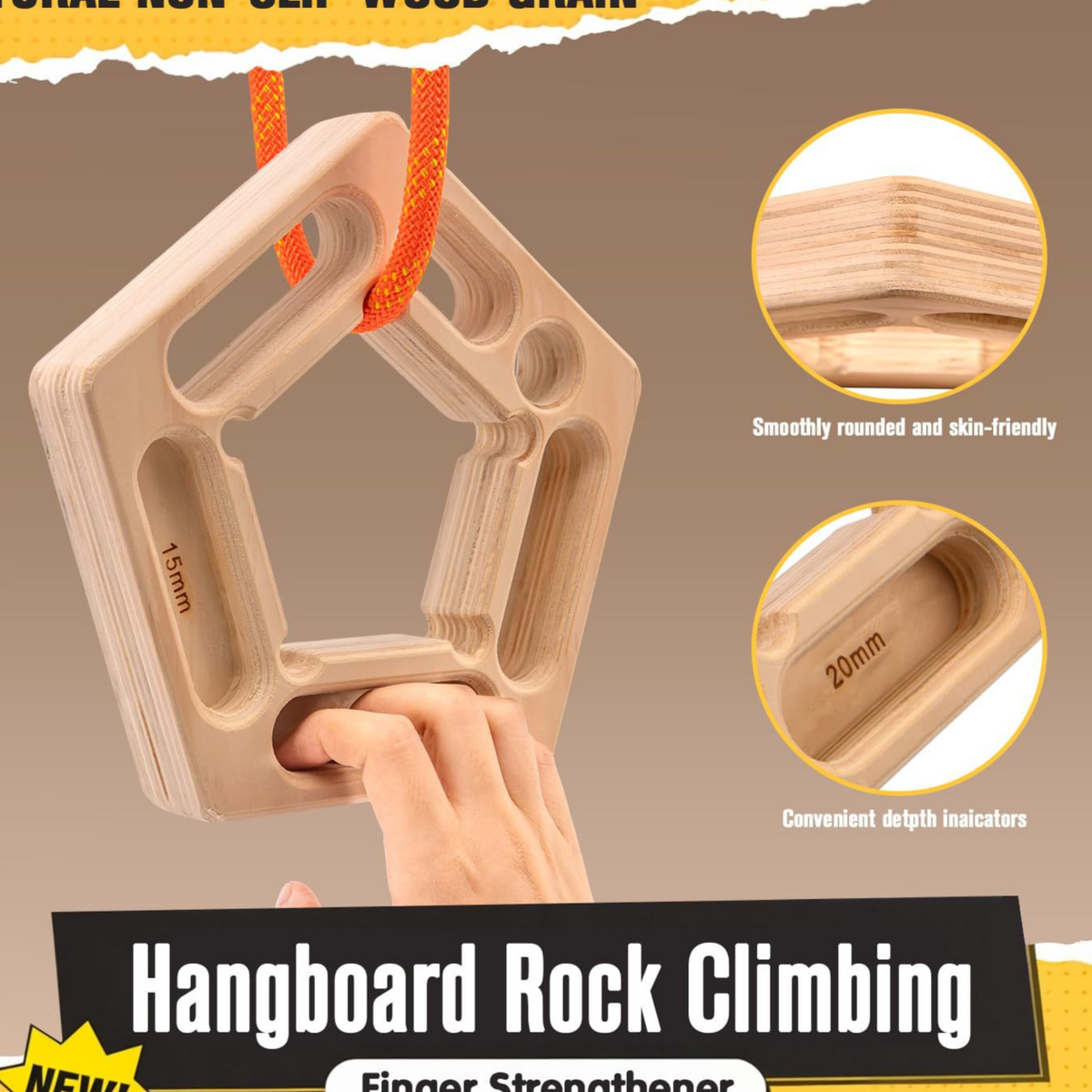 Wooden climbing frame
