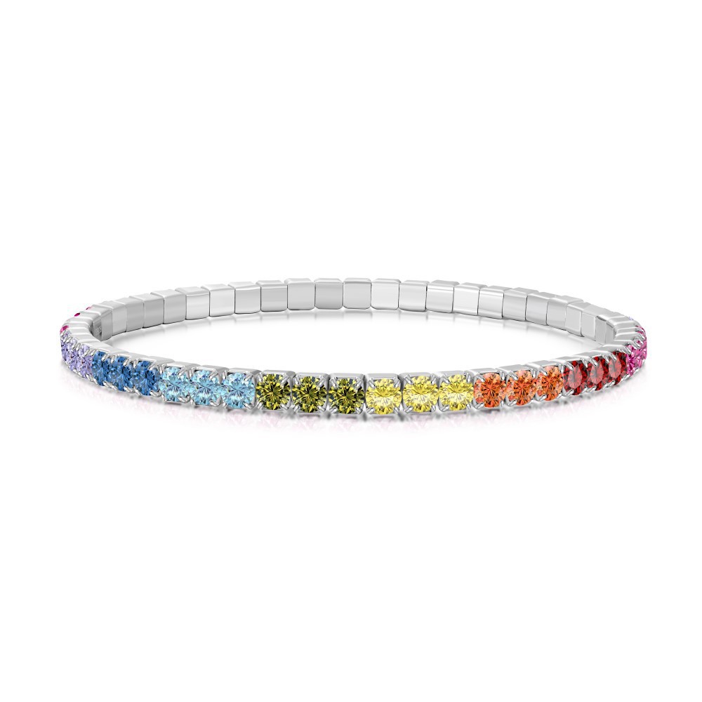 Cubic zirconia tennis bracelet, clasp detail