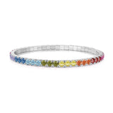 Cubic zirconia tennis bracelet, clasp detail