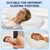Cloud Pillow - Ergonomic Memory Foam Pillows, Adjustable Cervical Neck Support Pillow with Breathable Pillowcase