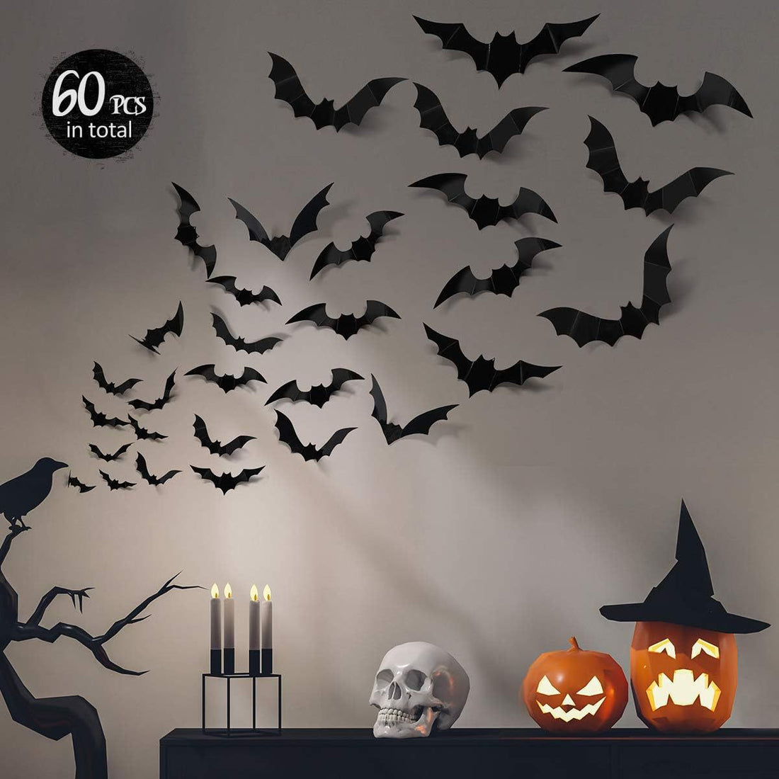 3D Halloween Bat Wall Stickers